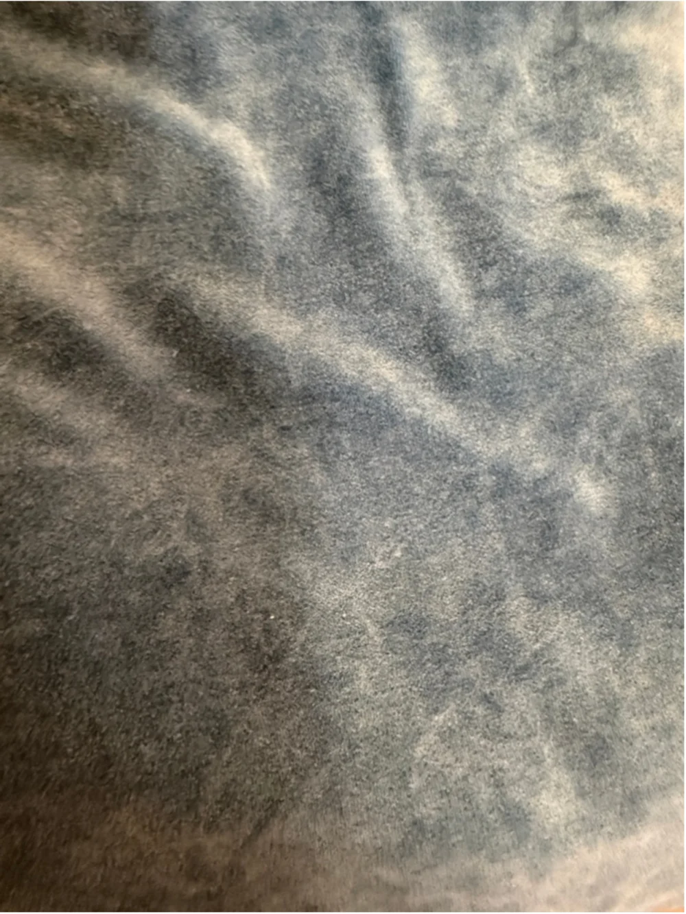 Set of 2 Quilted Velvet Pillow Shams Blue Gray Soft Textured Plush 24” x 24”